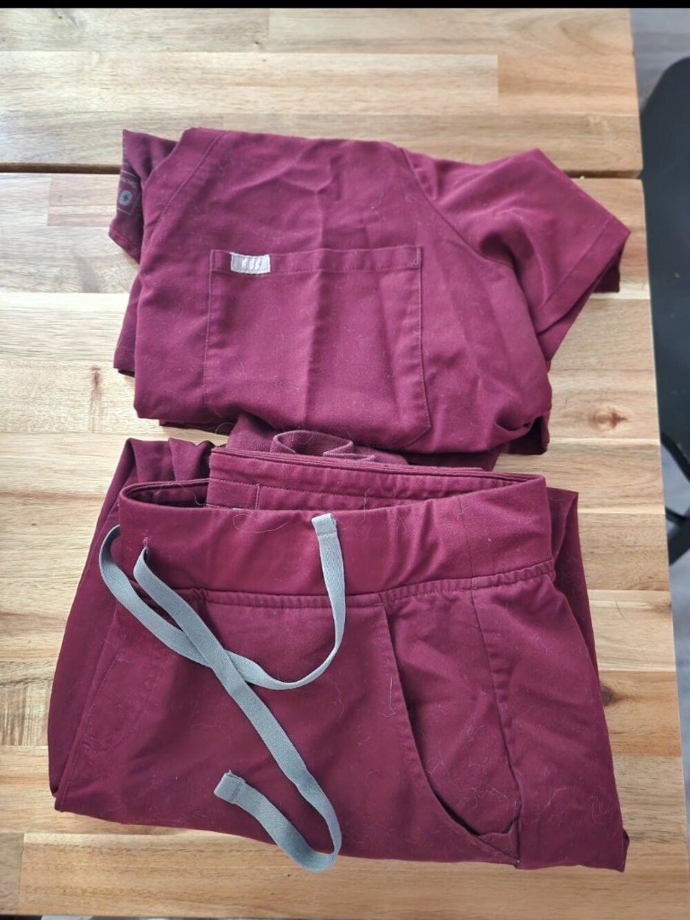Maroon FIGS scrub set
